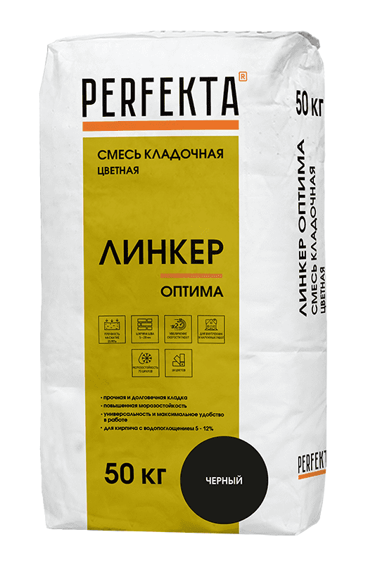 Смесь кладочная цветная PERFEKTA Линкер Оптима черный, 50 кг фото 0